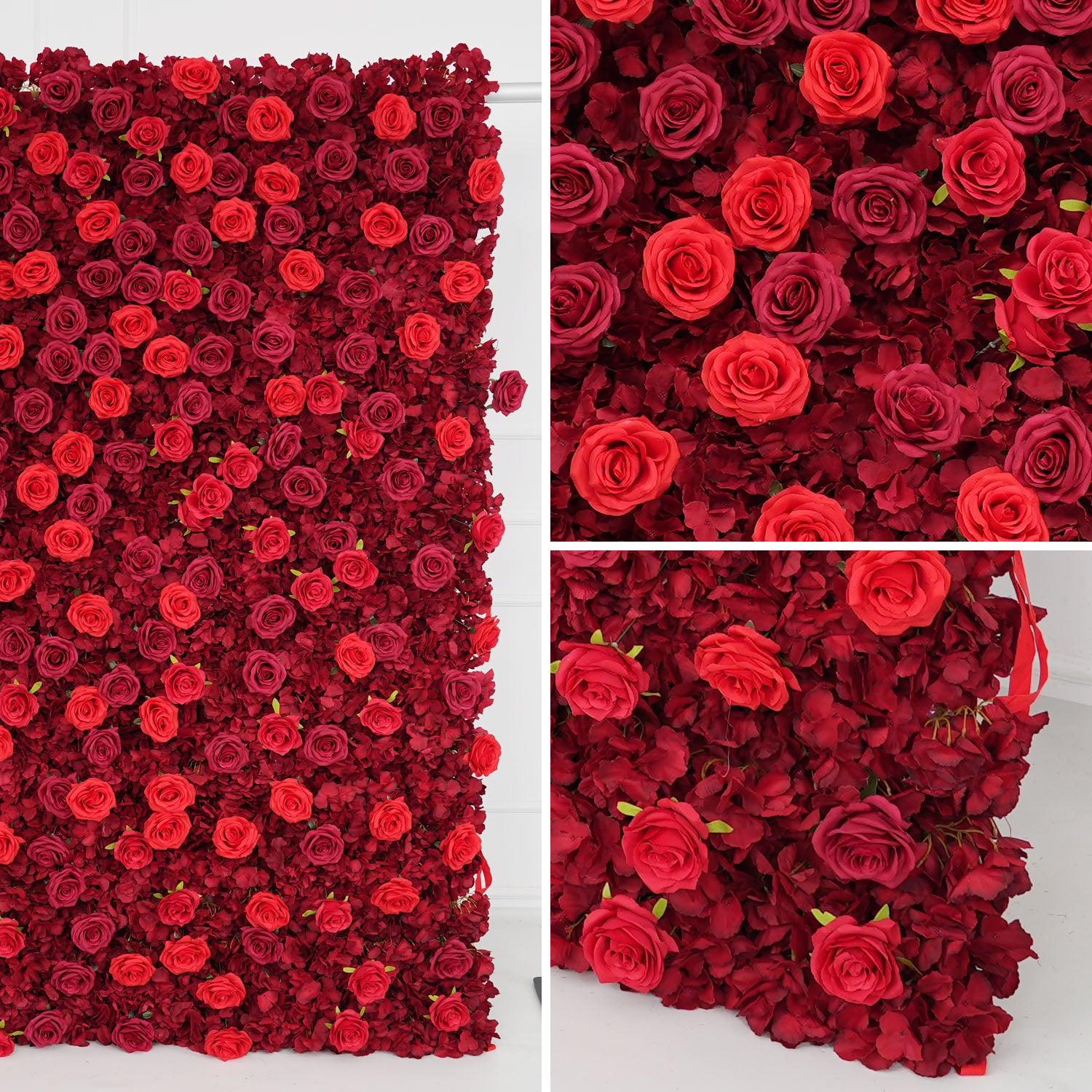 Artificial Red Rose Wedding Flower Wall Decoration Figure 13